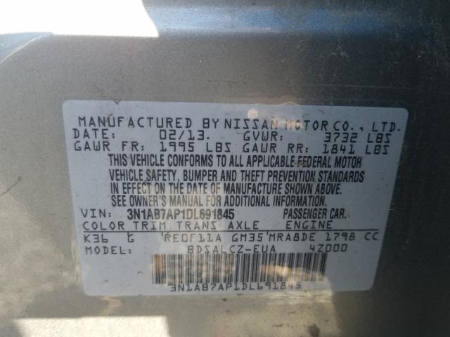 Photo 9 VIN: 3N1AB7AP1DL691845 - NISSAN SENTRA S 