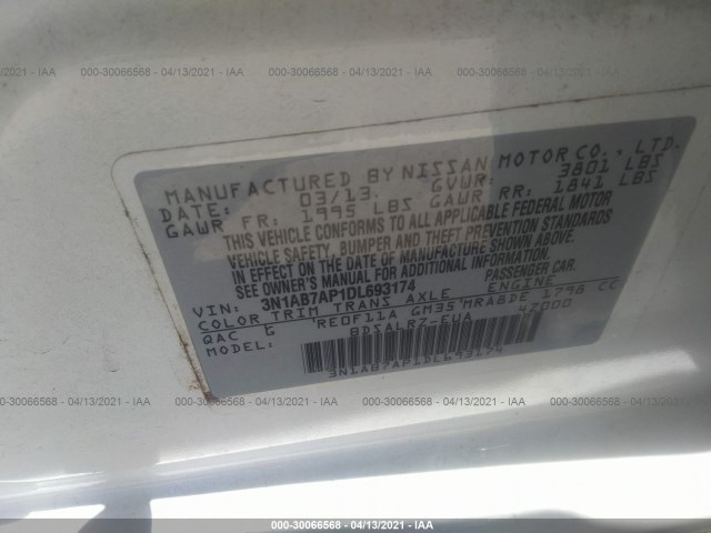 Photo 8 VIN: 3N1AB7AP1DL693174 - NISSAN SENTRA 