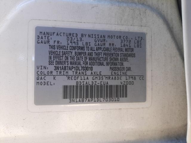 Photo 9 VIN: 3N1AB7AP1DL703010 - NISSAN SENTRA S 