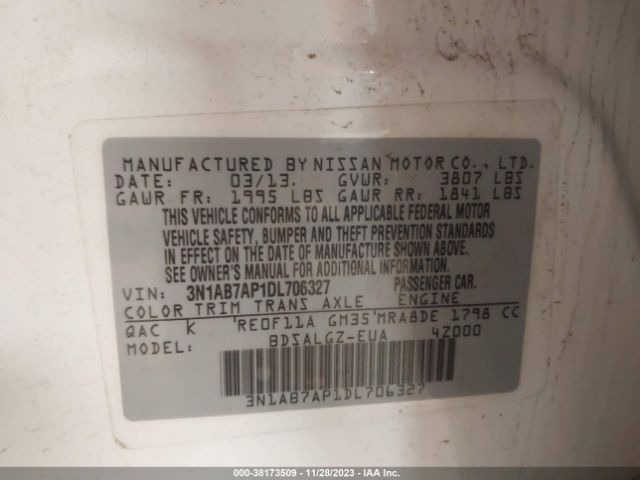 Photo 8 VIN: 3N1AB7AP1DL706327 - NISSAN SENTRA 