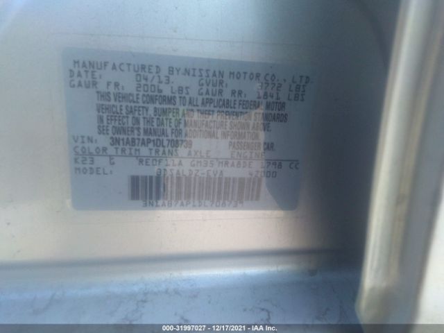 Photo 8 VIN: 3N1AB7AP1DL708739 - NISSAN SENTRA 