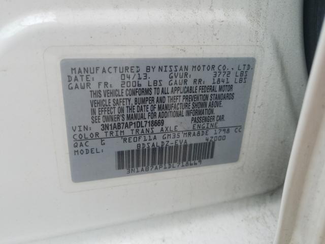 Photo 9 VIN: 3N1AB7AP1DL718669 - NISSAN SENTRA S 