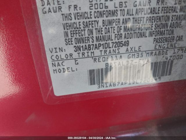 Photo 8 VIN: 3N1AB7AP1DL720549 - NISSAN SENTRA 