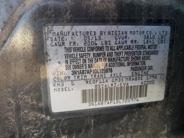 Photo 9 VIN: 3N1AB7AP1DL725976 - NISSAN SENTRA S 