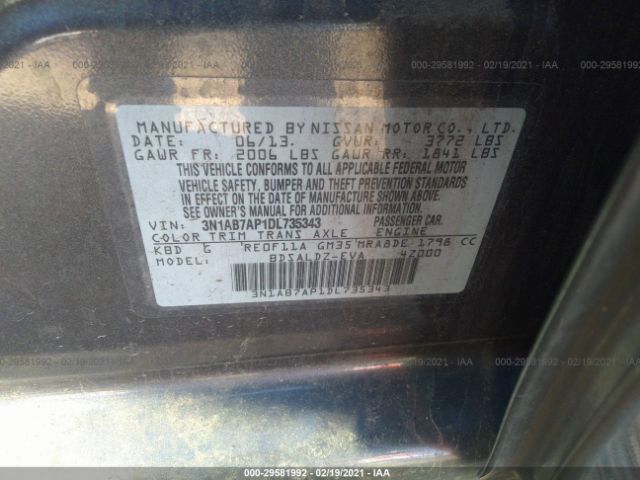 Photo 8 VIN: 3N1AB7AP1DL735343 - NISSAN SENTRA 