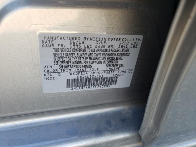 Photo 9 VIN: 3N1AB7AP1DL740705 - NISSAN SENTRA S 