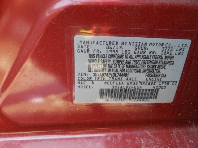 Photo 9 VIN: 3N1AB7AP1DL744401 - NISSAN SENTRA S 