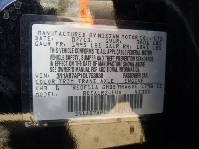 Photo 9 VIN: 3N1AB7AP1DL753938 - NISSAN SENTRA S 