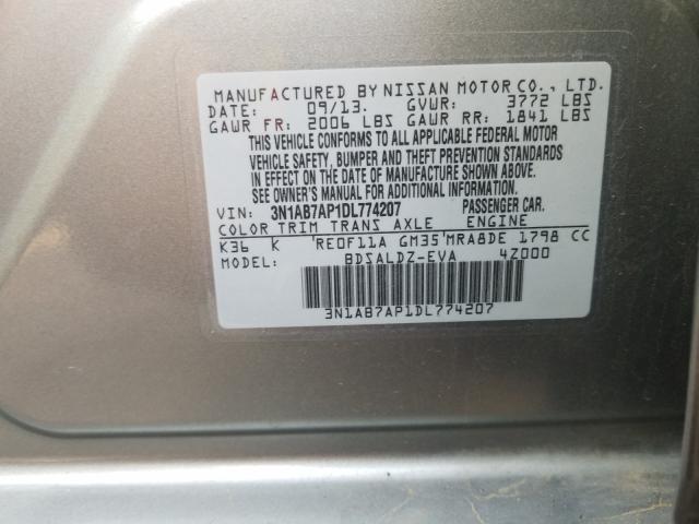 Photo 9 VIN: 3N1AB7AP1DL774207 - NISSAN SENTRA S 