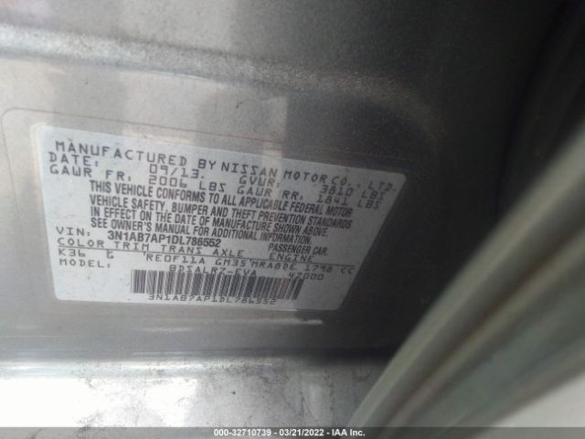 Photo 8 VIN: 3N1AB7AP1DL786552 - NISSAN SENTRA 