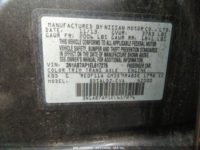 Photo 8 VIN: 3N1AB7AP1EL617276 - NISSAN SENTRA 