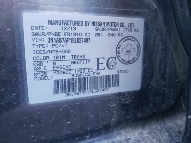 Photo 9 VIN: 3N1AB7AP1EL627497 - NISSAN SENTRA S 