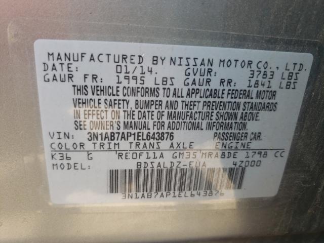 Photo 9 VIN: 3N1AB7AP1EL643876 - NISSAN SENTRA 