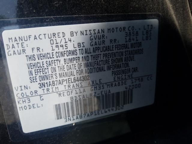 Photo 9 VIN: 3N1AB7AP1EL644302 - NISSAN SENTRA S 