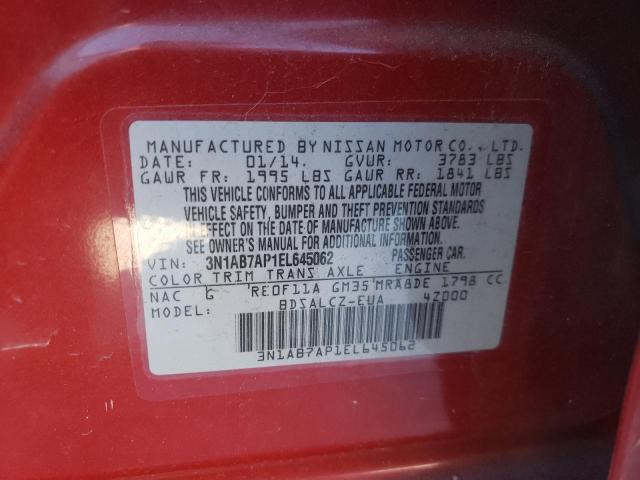 Photo 9 VIN: 3N1AB7AP1EL645062 - NISSAN SENTRA S 