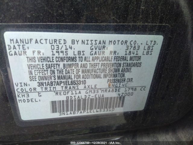 Photo 8 VIN: 3N1AB7AP1EL653310 - NISSAN SENTRA 