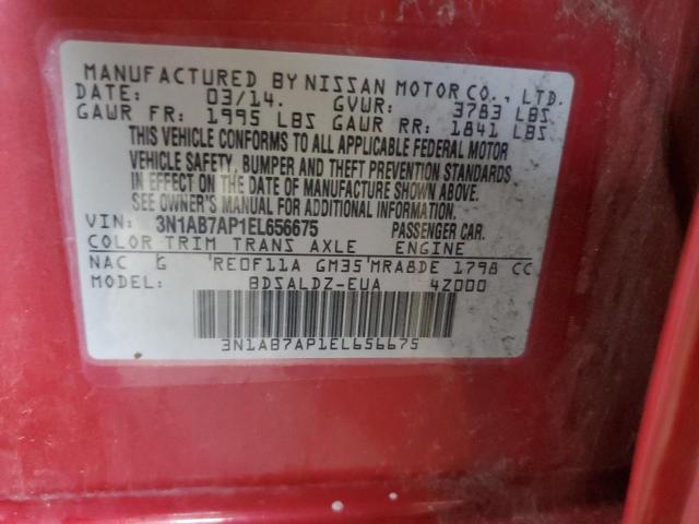 Photo 12 VIN: 3N1AB7AP1EL656675 - NISSAN SENTRA S 