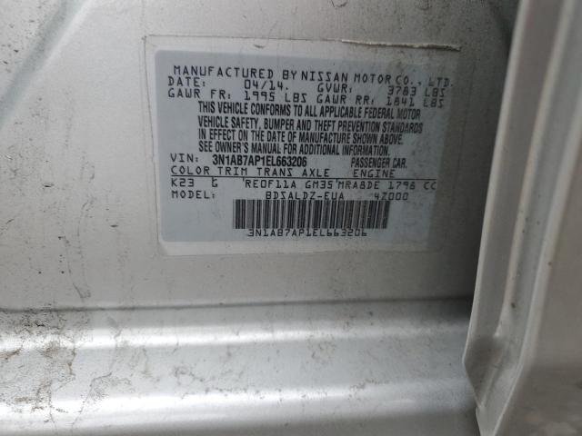 Photo 9 VIN: 3N1AB7AP1EL663206 - NISSAN SENTRA S 