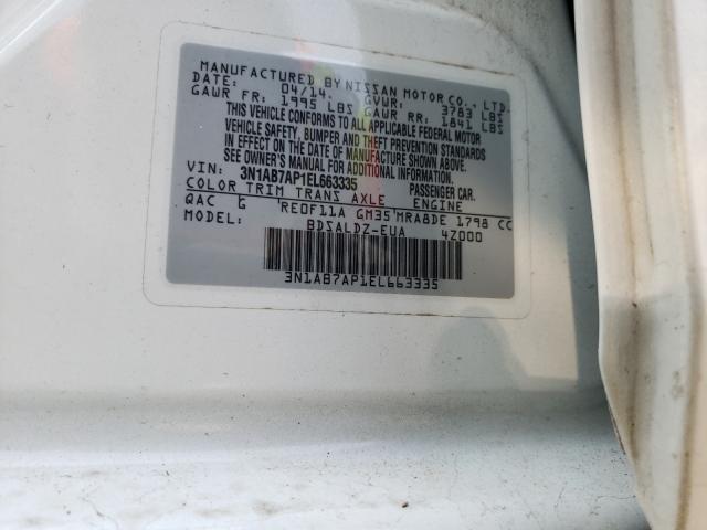 Photo 9 VIN: 3N1AB7AP1EL663335 - NISSAN SENTRA S 