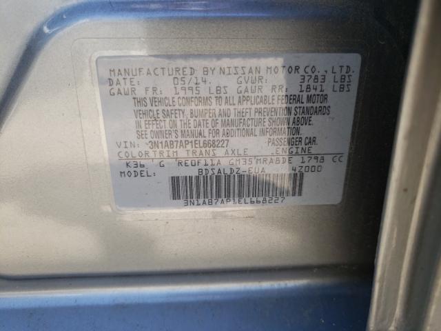 Photo 9 VIN: 3N1AB7AP1EL668227 - NISSAN SENTRA S 