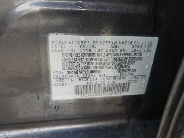 Photo 11 VIN: 3N1AB7AP1EL669975 - NISSAN SENTRA S 