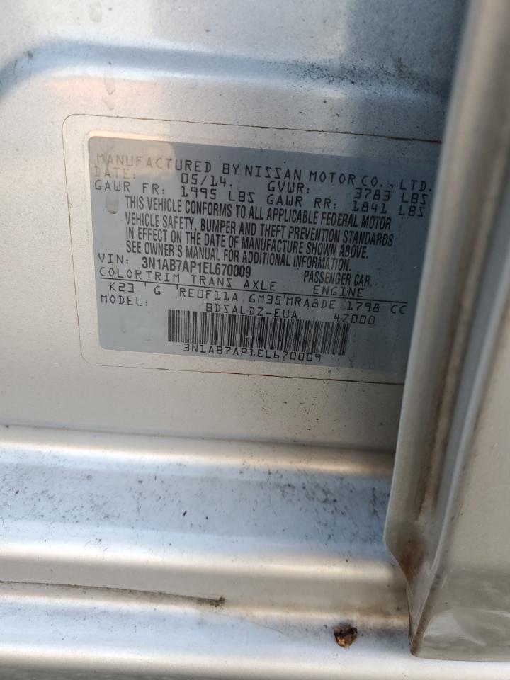 Photo 11 VIN: 3N1AB7AP1EL670009 - NISSAN SENTRA 