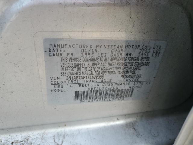 Photo 11 VIN: 3N1AB7AP1EL672388 - NISSAN SENTRA S 