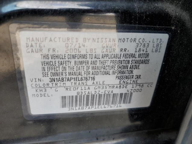 Photo 9 VIN: 3N1AB7AP1EL676716 - NISSAN SENTRA S 