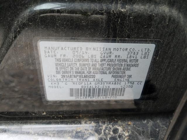 Photo 9 VIN: 3N1AB7AP1EL684220 - NISSAN SENTRA S 