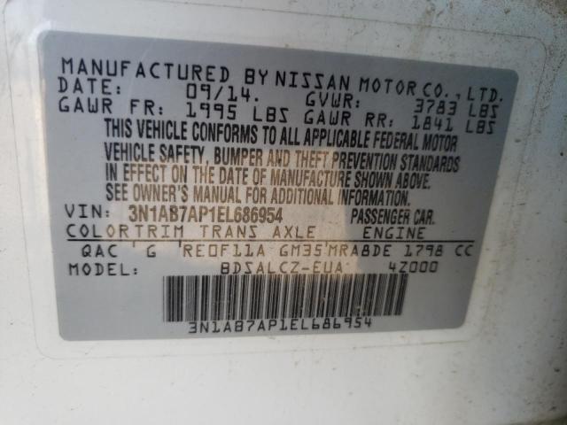 Photo 11 VIN: 3N1AB7AP1EL686954 - NISSAN SENTRA S 