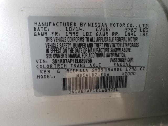 Photo 9 VIN: 3N1AB7AP1EL689756 - NISSAN SENTRA S 