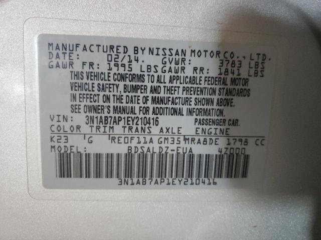 Photo 11 VIN: 3N1AB7AP1EY210416 - NISSAN SENTRA S 