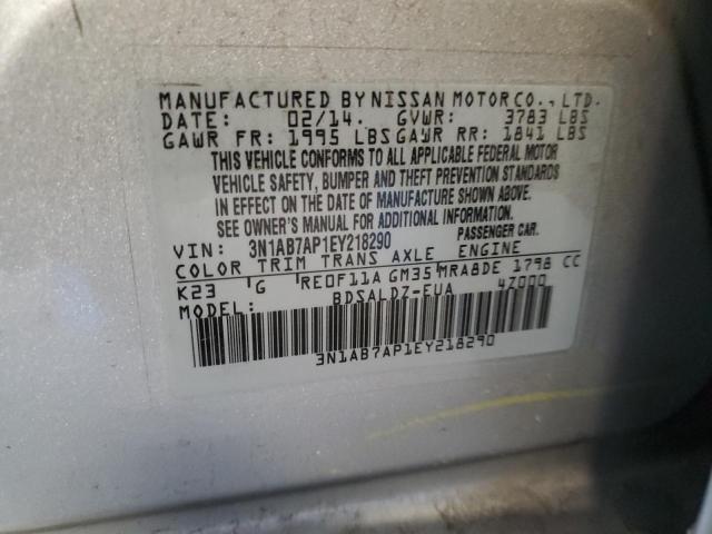 Photo 11 VIN: 3N1AB7AP1EY218290 - NISSAN SENTRA 