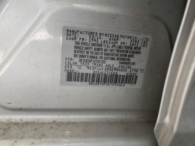 Photo 9 VIN: 3N1AB7AP1EY231265 - NISSAN SENTRA S 