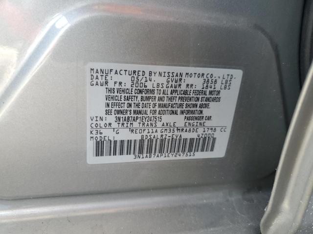 Photo 12 VIN: 3N1AB7AP1EY247515 - NISSAN SENTRA S 