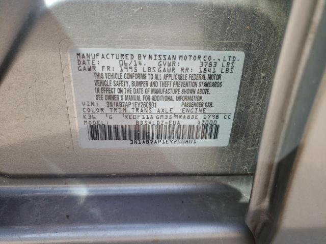 Photo 11 VIN: 3N1AB7AP1EY260801 - NISSAN SENTRA S 