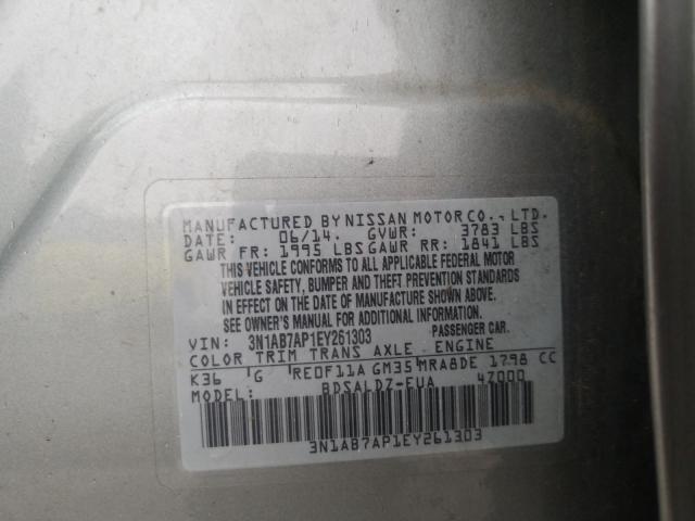 Photo 9 VIN: 3N1AB7AP1EY261303 - NISSAN SENTRA S 