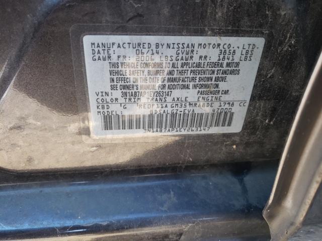 Photo 9 VIN: 3N1AB7AP1EY263147 - NISSAN SENTRA S 