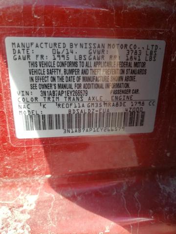 Photo 9 VIN: 3N1AB7AP1EY266579 - NISSAN SENTRA S 