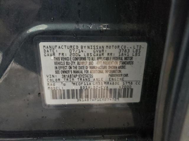 Photo 11 VIN: 3N1AB7AP1EY274729 - NISSAN SENTRA 