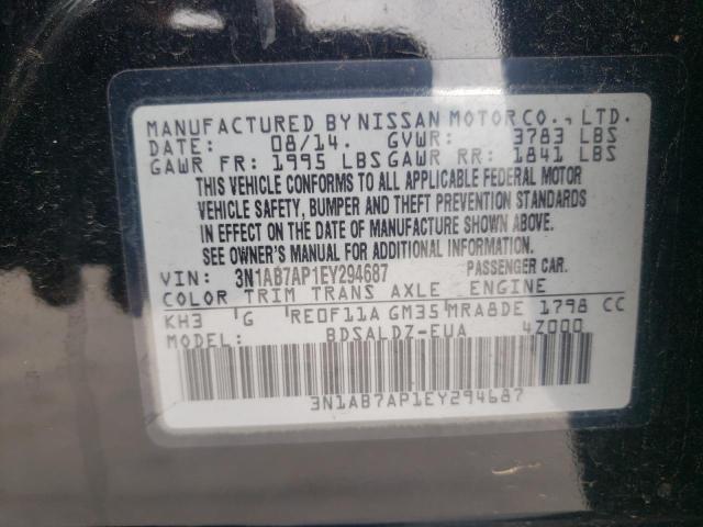 Photo 9 VIN: 3N1AB7AP1EY294687 - NISSAN SENTRA S 