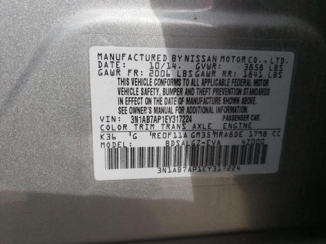 Photo 11 VIN: 3N1AB7AP1EY317224 - NISSAN SENTRA 