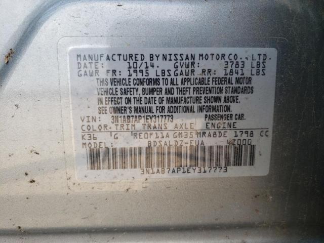 Photo 11 VIN: 3N1AB7AP1EY317773 - NISSAN SENTRA S 