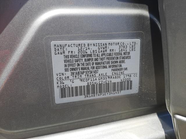 Photo 9 VIN: 3N1AB7AP1EY341457 - NISSAN SENTRA S 