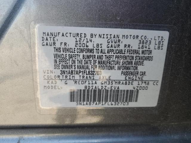 Photo 12 VIN: 3N1AB7AP1FL632703 - NISSAN SENTRA S 