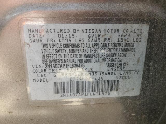 Photo 9 VIN: 3N1AB7AP1FL636475 - NISSAN SENTRA S 