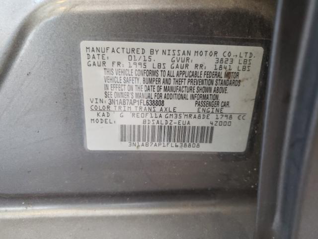 Photo 9 VIN: 3N1AB7AP1FL638808 - NISSAN SENTRA S 