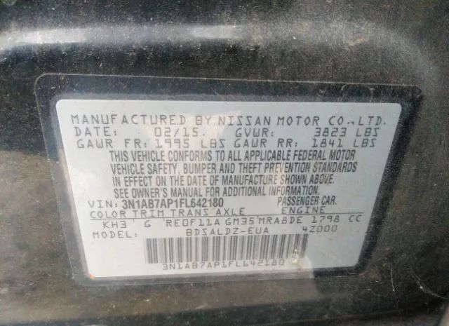 Photo 8 VIN: 3N1AB7AP1FL642180 - NISSAN SENTRA 