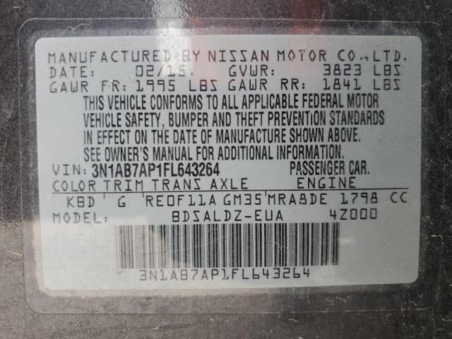 Photo 11 VIN: 3N1AB7AP1FL643264 - NISSAN SENTRA S 