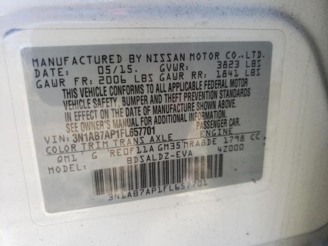 Photo 9 VIN: 3N1AB7AP1FL657701 - NISSAN SENTRA S 